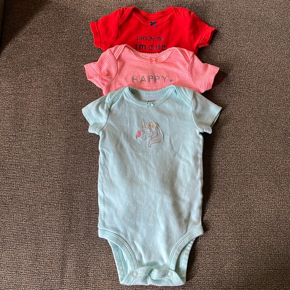 Bundle of Carter’s 6 Month Onesies